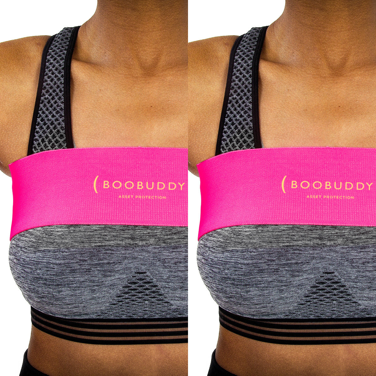 Boobuddy Adjustable Breast Support Band | Pink Twin Pack | How to Wear a Boobuddy