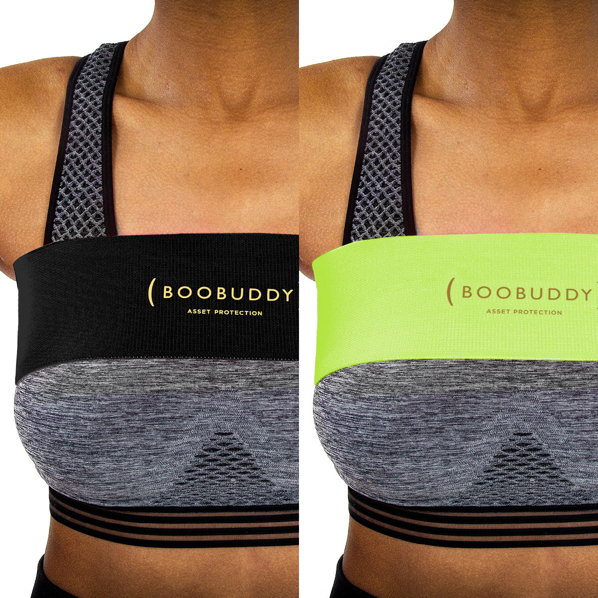 Boobuddy Adjustable Breast Support Band | Black & Green Bundle | How to Wear a Boobuddy