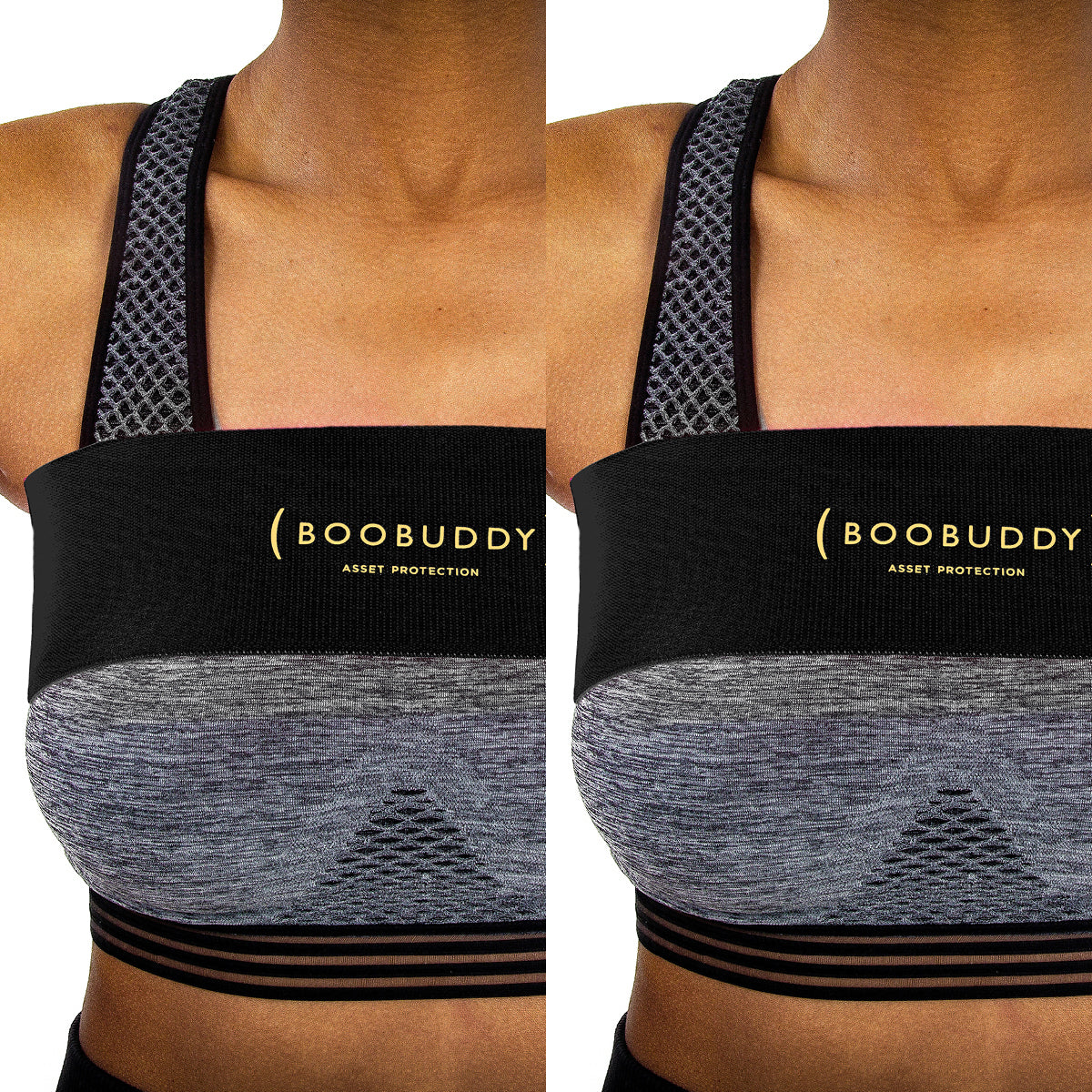 Boobuddy Adjustable Breast Support Band | Black Twin Pack | How to Wear a Boobuddy