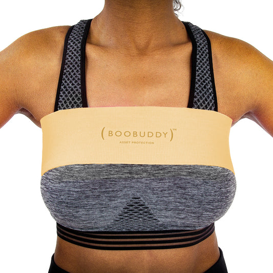 Boobuddy Adjustable Breast Support Band | Beige | How to Wear a Boobuddy