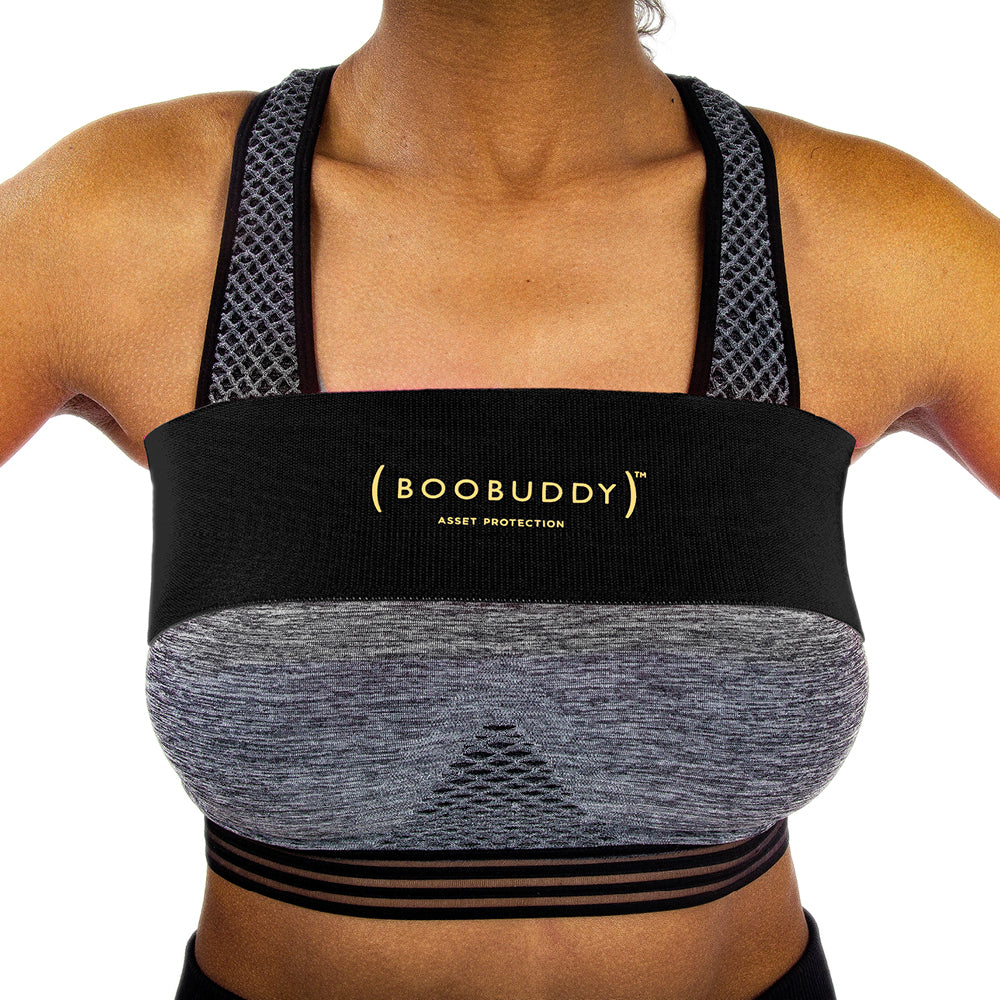 Boobuddy Adjustable Breast Support Band | Black | How to Wear a Boobuddy