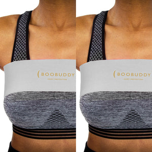 Boobuddy Adjustable Breast Support Band | Grey Twin Pack | How to Wear a Boobuddy