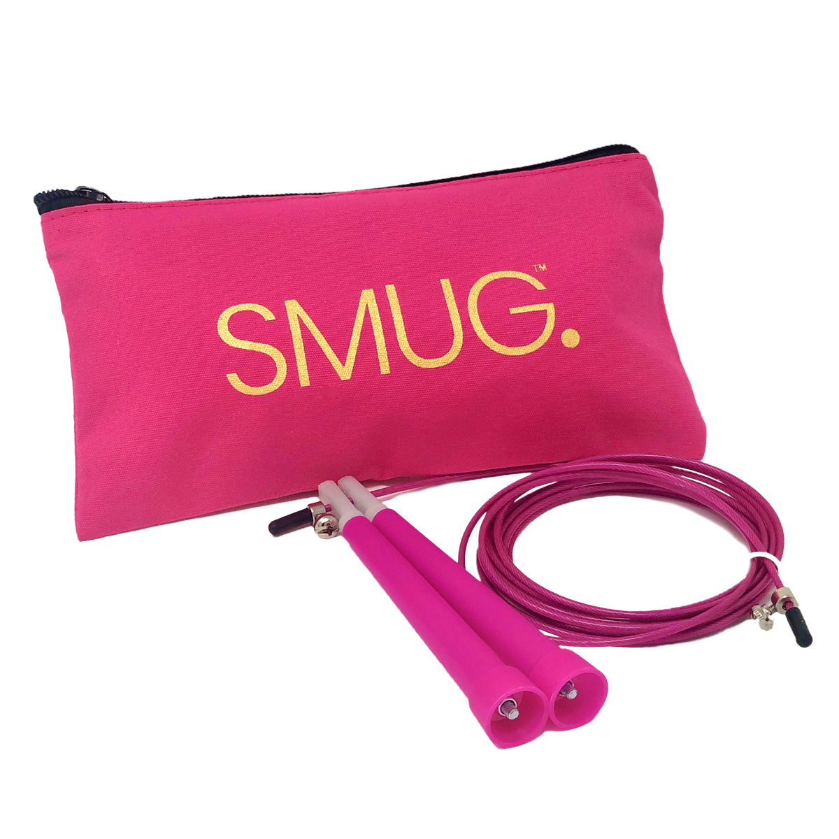 SMUG Active Skipping Rope & Bag Set - Pink